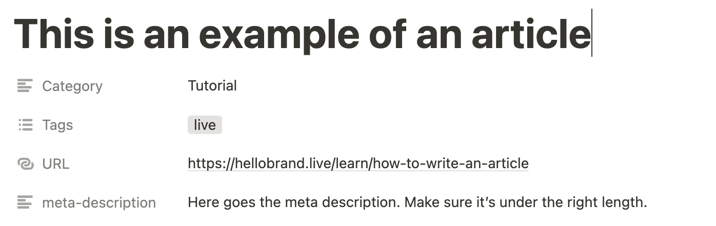 The image about notion configuration